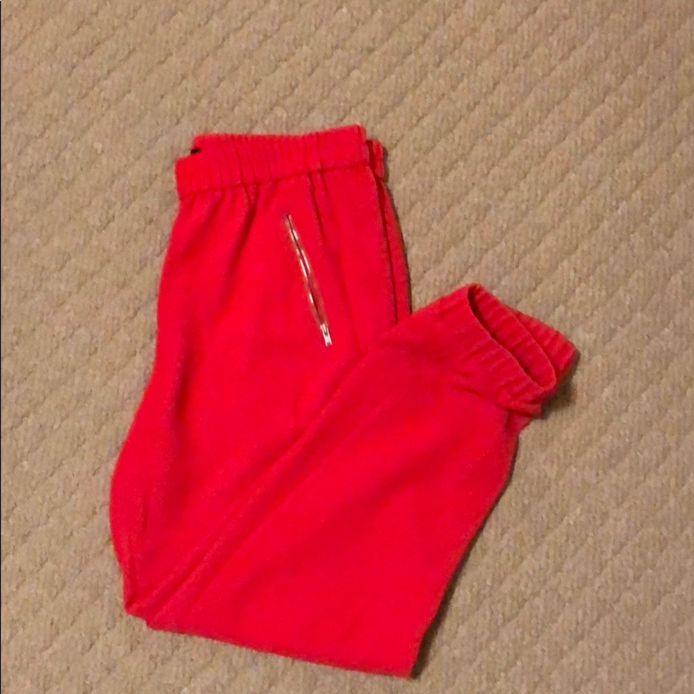 Red JCrew joggers